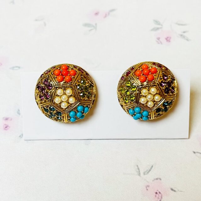 D’Orlan ヴィンテージ イヤリング ゴールドトーンクリップドーラン